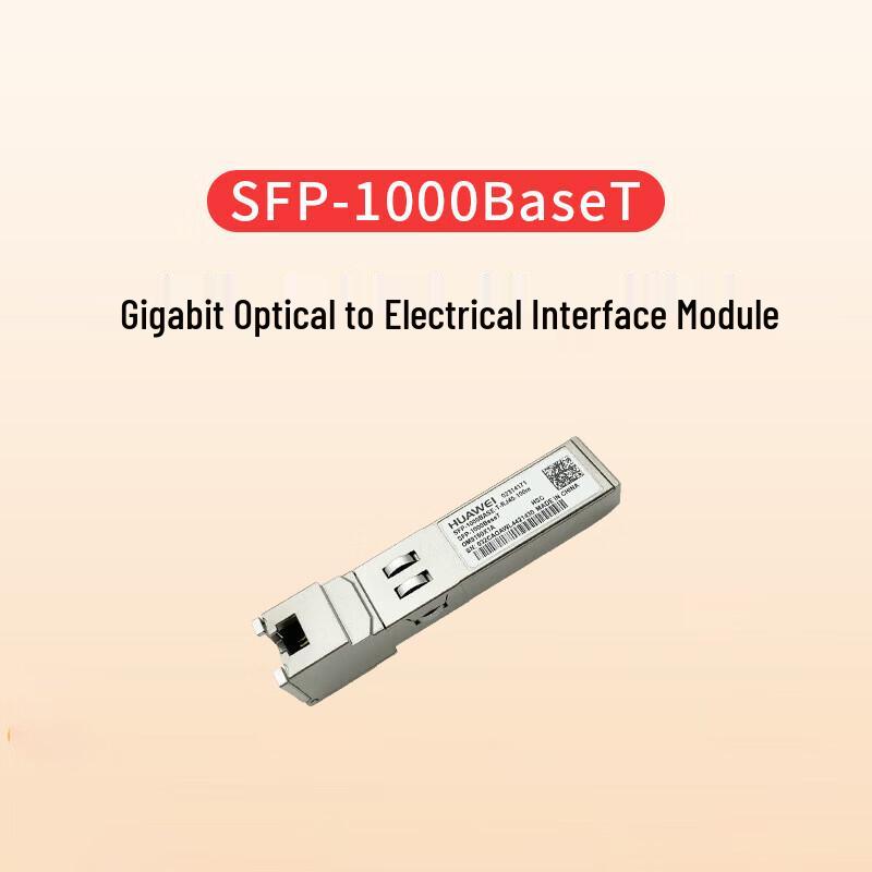 Huawei SFP-1000BaseT Gigabit Transceiver Module
Huawei SFP-1000BaseT Gigabit Transceiver Module