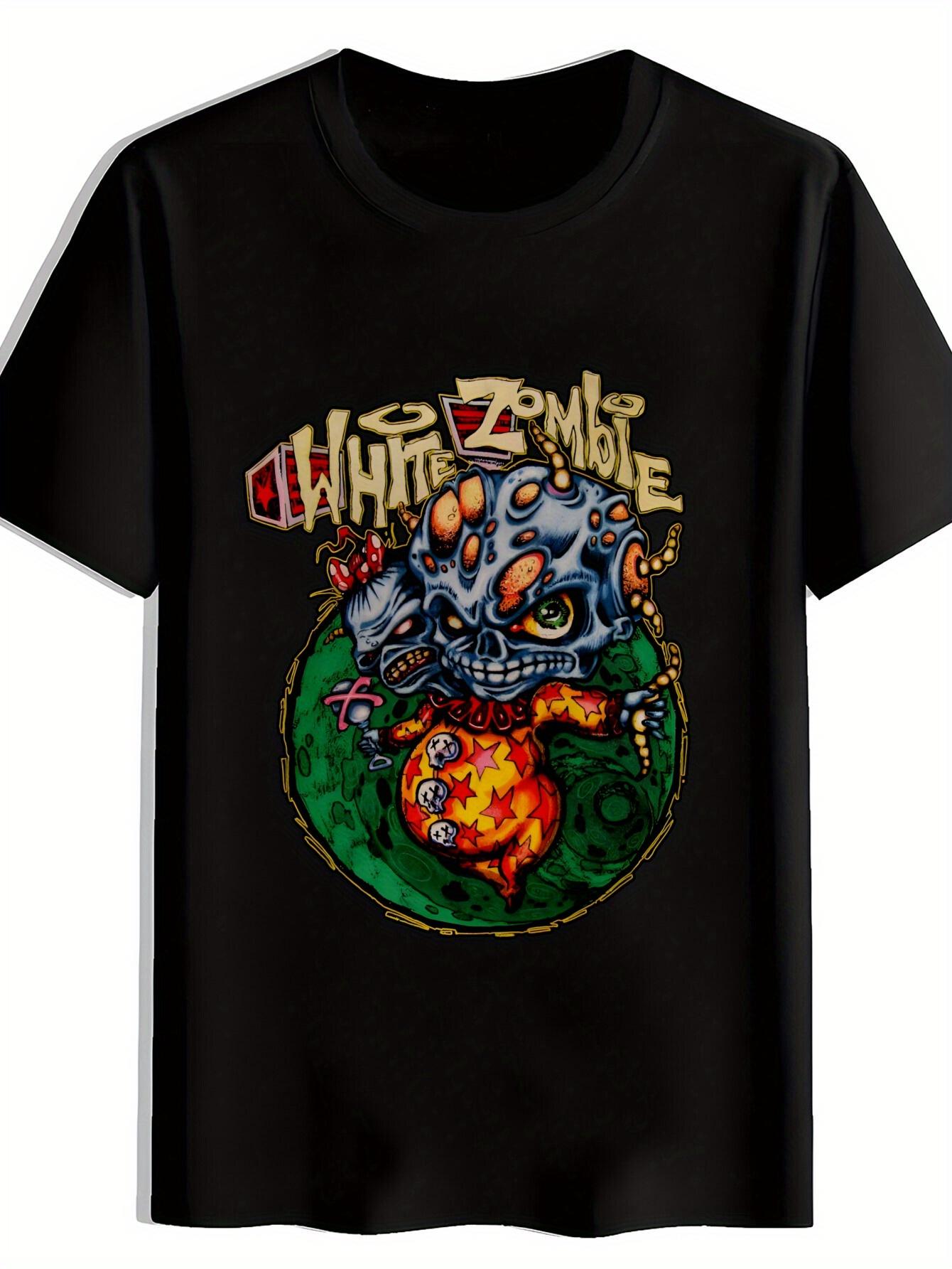 Vintage Rock Band Graphic T-shirt - Black Short Sleeve Round Neck Summer Tee with Skull & Flames Print L
Vintage Rock Band Graphic T-shirt - Black Short Sleeve Round Neck Summer Tee with Skull & Flames Print L