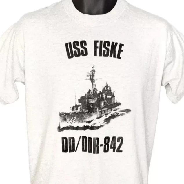 Vintage USS Fiske DD DDR 842 T Shirt Mens Size Medium White 90s Navy Destroyer M
Vintage USS Fiske DD DDR 842 T Shirt Mens Size Medium White 90s Navy Destroyer M