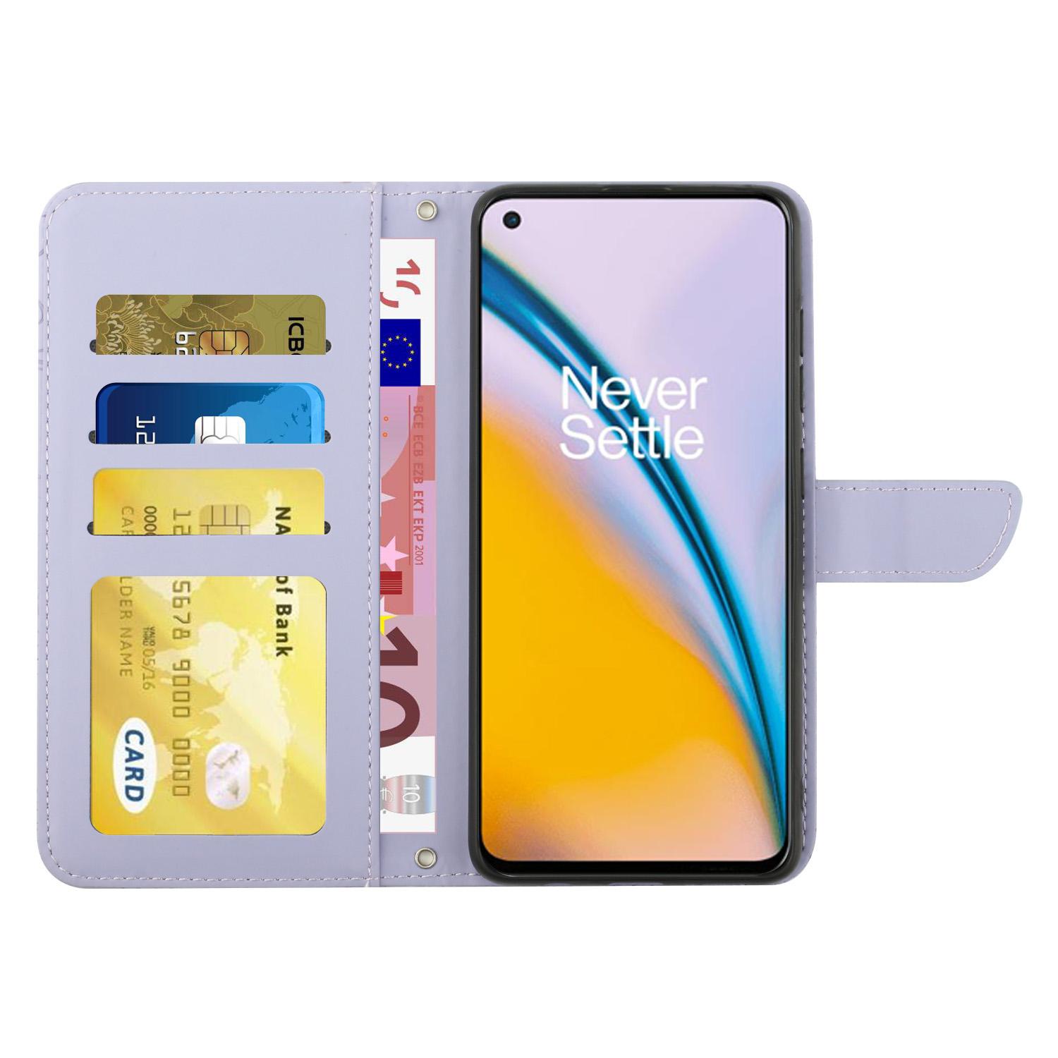 Protective Wallet Case for OnePlus Nord 2 5G Butterfly Flowers Imprinting PU Leather Folio Flip Cover Shockproof Stand Shell with Shoulder Strap Light Purple
Protective Wallet Case for OnePlus Nord 2 5G Butterfly Flowers Imprinting PU Leather Folio Flip Cover Shockproof Stand Shell with Shoulder Strap Light Purple