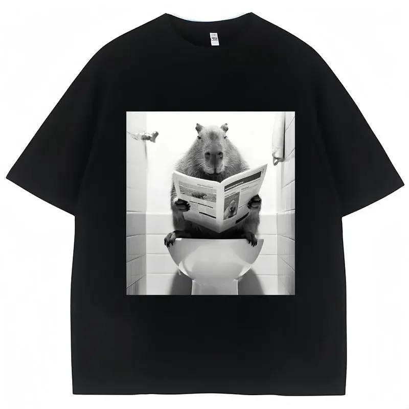 Funny Capybara Bathroom Graphic T-Shirt Men Women Fashion Spring Summer T Shirts Oversized Casual Short Sleeve Streetwear 4XL
Funny Capybara Bathroom Graphic T-Shirt Men Women Fashion Spring Summer T Shirts Oversized Casual Short Sleeve Streetwear 4XL