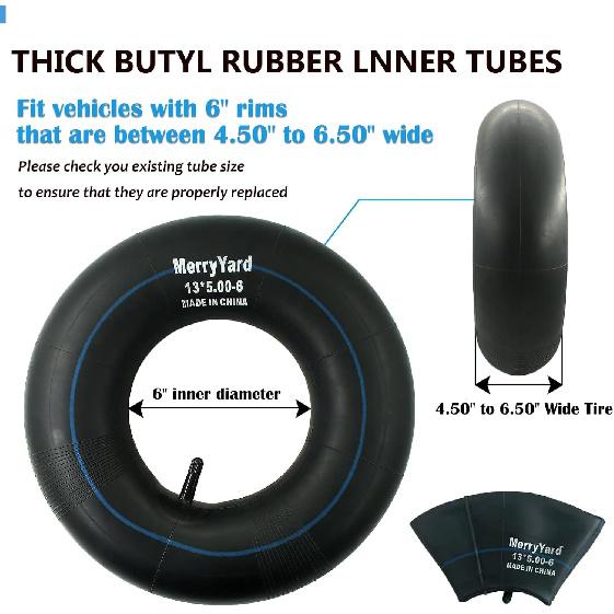 (2-Pack)13x5.00-6 Inner Tubes with TR-13 Straight Valve Stem - Replacement Lawn Mower Tire Tubes-for Razor Dirt Quad,Go Kart,ATV, Yard Tractors,Snow
(2-Pack)13x5.00-6 Inner Tubes with TR-13 Straight Valve Stem - Replacement Lawn Mower Tire Tubes-for Razor Dirt Quad,Go Kart,ATV, Yard Tractors,Snow