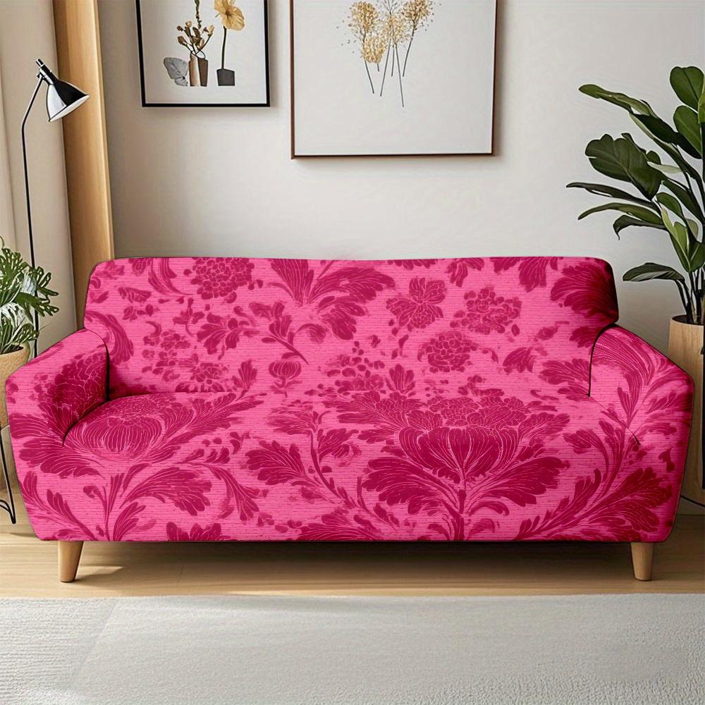 1pc Vibrant Hot Pink Damask Floral Print Stretch Sofa Cover, Baroque Botanical Couch Slipcover for Bold Home Decor 1pc Single set(90-140cm)
1pc Vibrant Hot Pink Damask Floral Print Stretch Sofa Cover, Baroque Botanical Couch Slipcover for Bold Home Decor 1pc Single set(90-140cm)