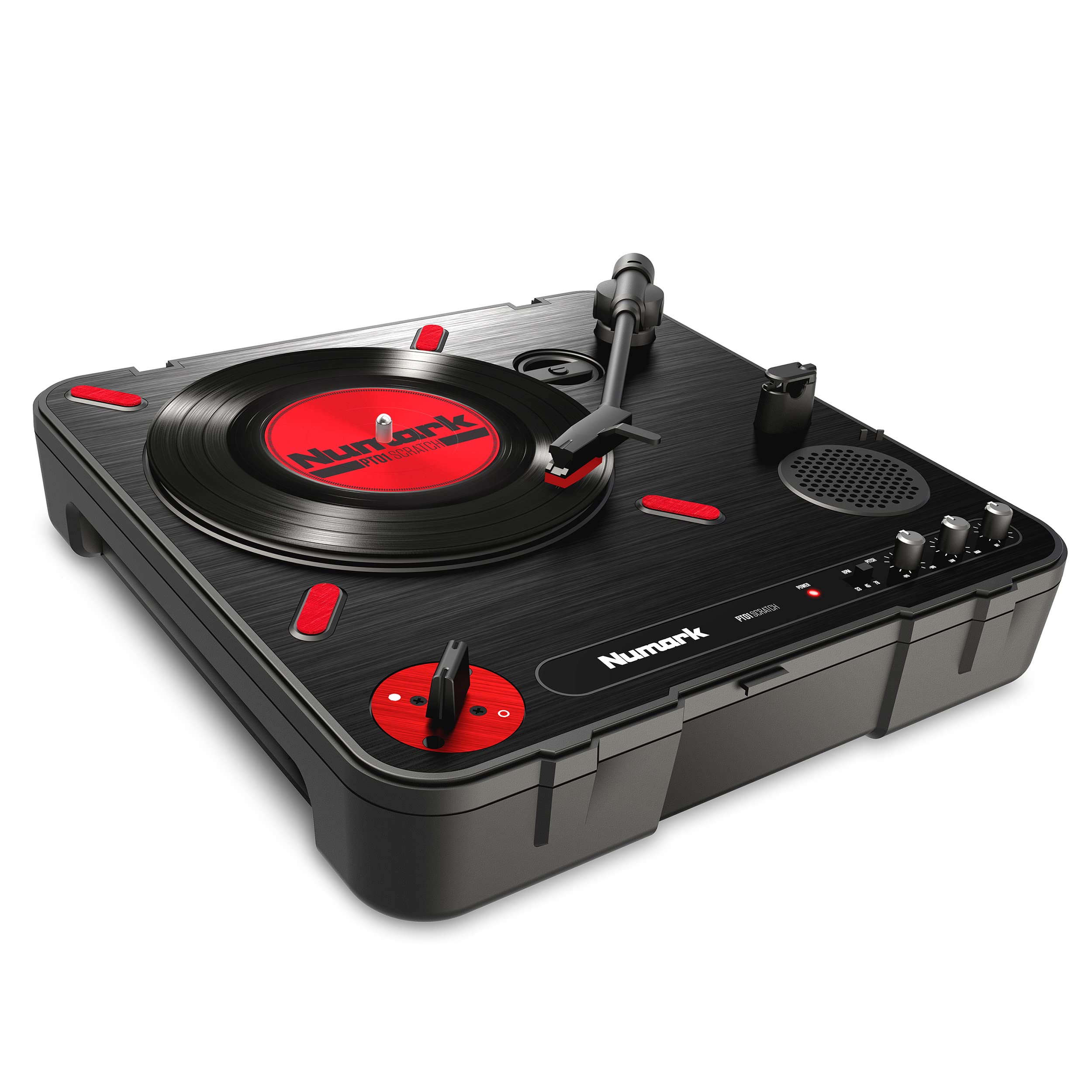 Numark PT01 Scratch | DJ Turntable for Portablists With User Replaceable Scratch Switch, Built In Speaker, Power via Battery or AC Adapter, Three Spee
Numark PT01 Scratch | DJ Turntable for Portablists With User Replaceable Scratch Switch, Built In Speaker, Power via Battery or AC Adapter, Three Spee