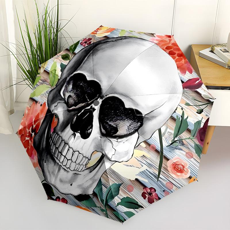 1pc Skull Floral Decor Automatic Open/Close Umbrella, Folding Compact Umbrella with Lightweight Design for Women/Men yy251028162
1pc Skull Floral Decor Automatic Open/Close Umbrella, Folding Compact Umbrella with Lightweight Design for Women/Men yy251028162