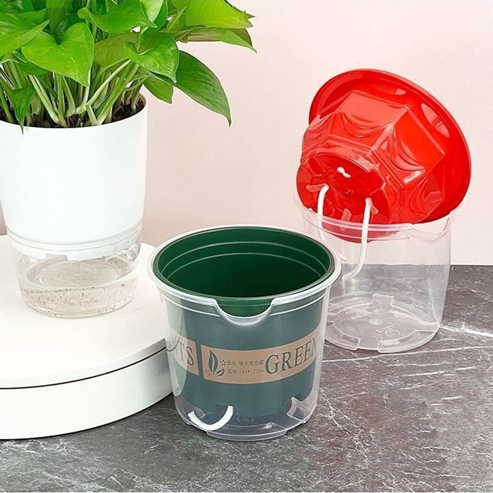 Lazy Self Watering Planter Pots Visible Water Level Self-watering Potted Home Decor 16.5x14cm
Lazy Self Watering Planter Pots Visible Water Level Self-watering Potted Home Decor 16.5x14cm