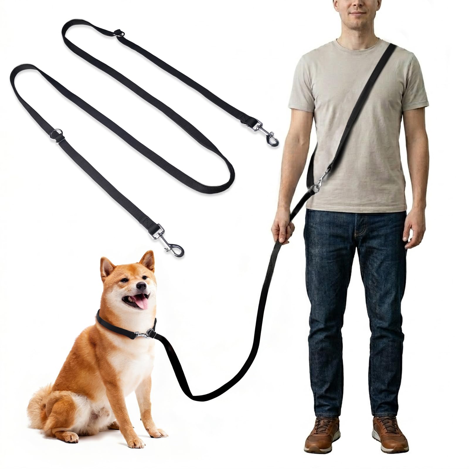 Dog Shoulder for and Small Weight Adjustable Outdoor Suitable for Two 3m Black Leash, Strap, Hands-Free, Medium, Large, Dogs, Durable, Anti-Pull, чёрный
Dog Shoulder for and Small Weight Adjustable Outdoor Suitable for Two 3m Black Leash, Strap, Hands-Free, Medium, Large, Dogs, Durable, Anti-Pull, чёрный