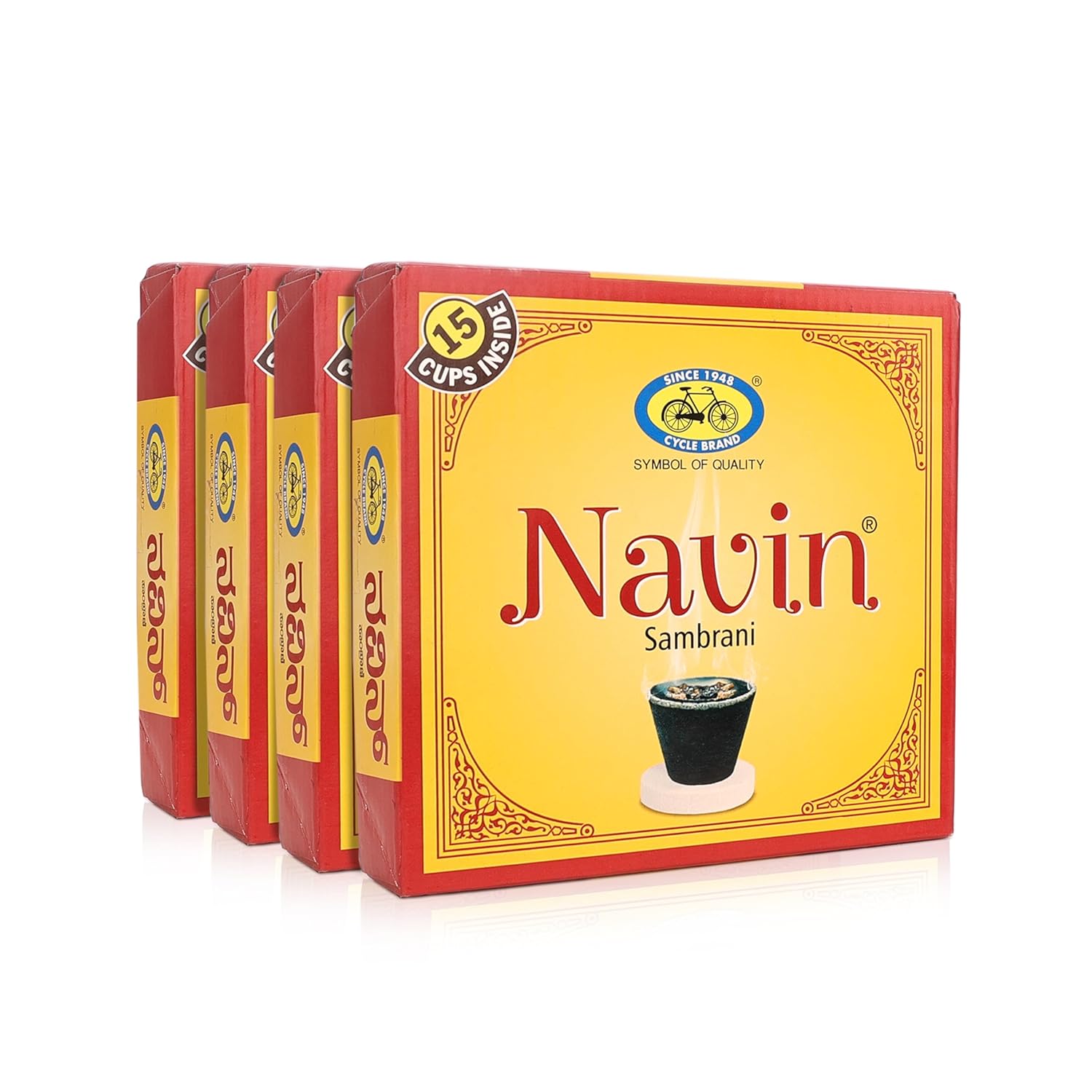 Cycle Pure Navin Sambrani Dhoop Cups for Pooja with Burner Plate for Festivals & Home 15 Cups X Pack 4
Cycle Pure Navin Sambrani Dhoop Cups for Pooja with Burner Plate for Festivals & Home 15 Cups X Pack 4