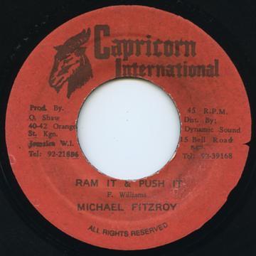 7inch Record MICHAEL FITZROY Ram It Push It NONE Capricorn Inter Jamaica Reggae Ska Dub Used
7inch Record MICHAEL FITZROY Ram It Push It NONE Capricorn Inter Jamaica Reggae Ska Dub Used