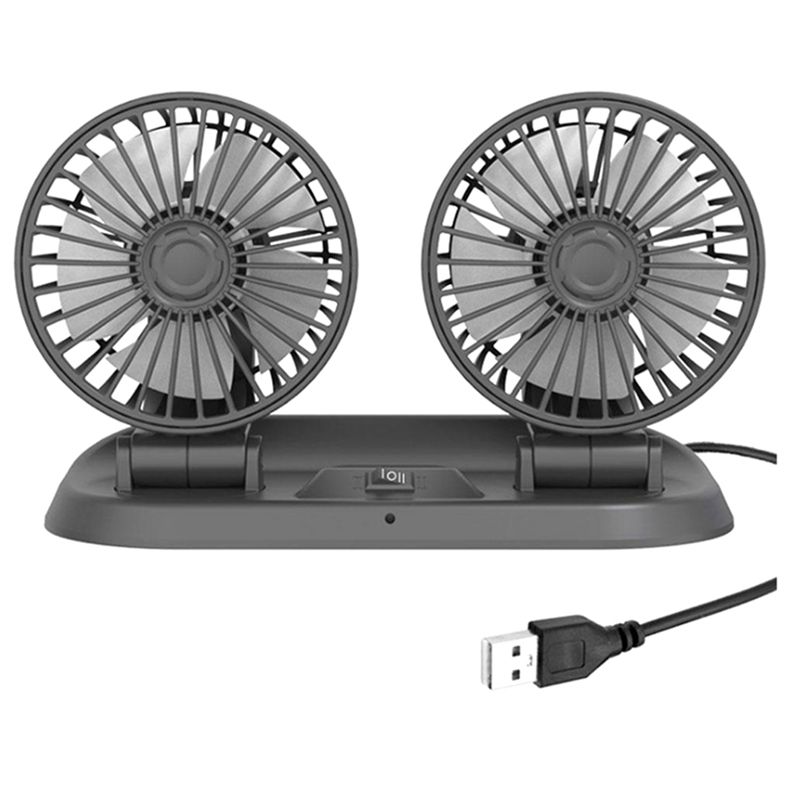 AEE4-1 Piece Multi-Function Double-Headed Electric Fan Car Fan Truck Strong Wind USB Interface чорний
AEE4-1 Piece Multi-Function Double-Headed Electric Fan Car Fan Truck Strong Wind USB Interface чорний
