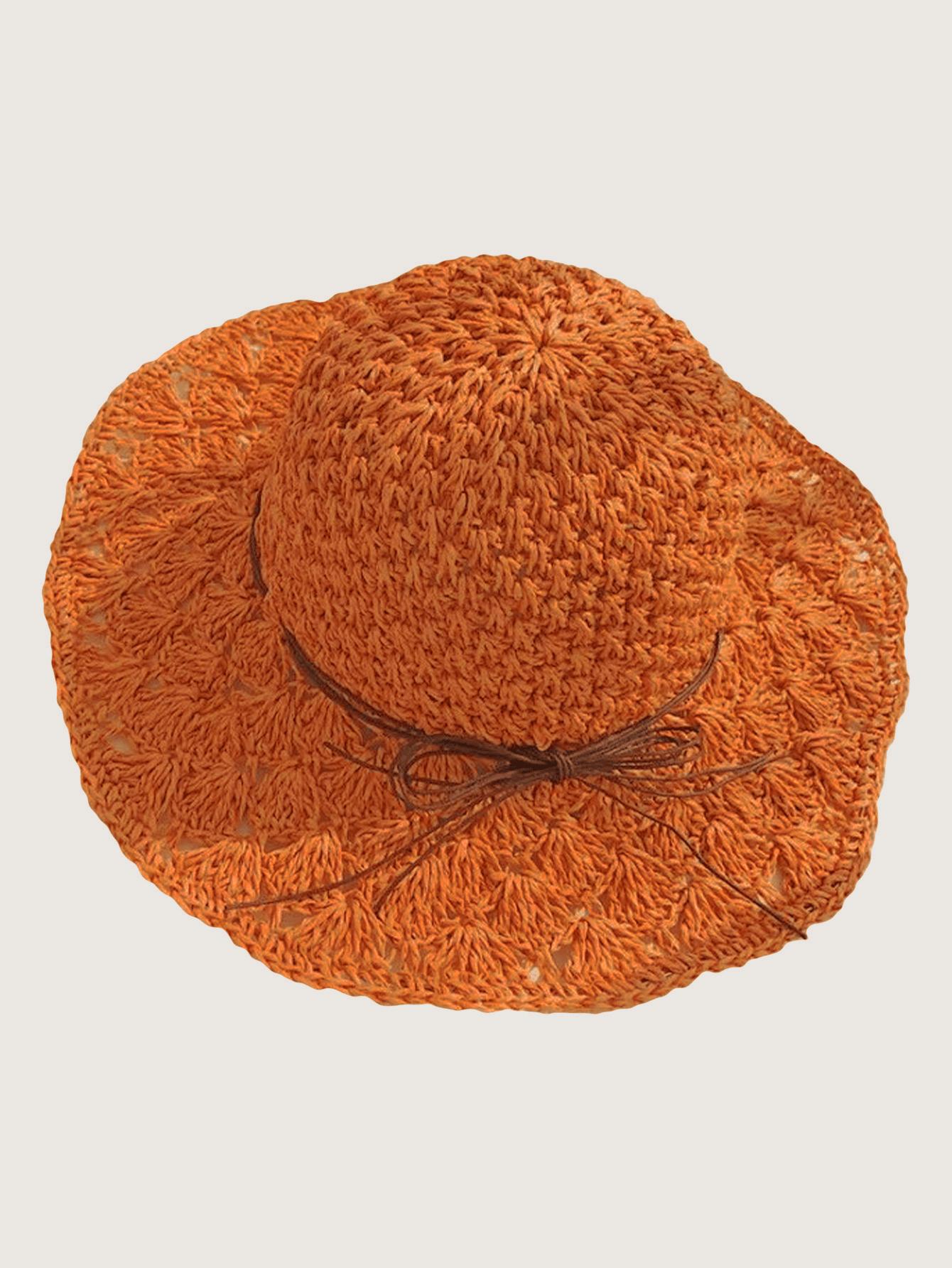 Women s Handmade Straw Panama Hat Summer Fashion Bowknot Foldable Wide Brim Sunscreen Cap for Outdoor Beach UV Protection помаранчевий
Women s Handmade Straw Panama Hat Summer Fashion Bowknot Foldable Wide Brim Sunscreen Cap for Outdoor Beach UV Protection помаранчевий