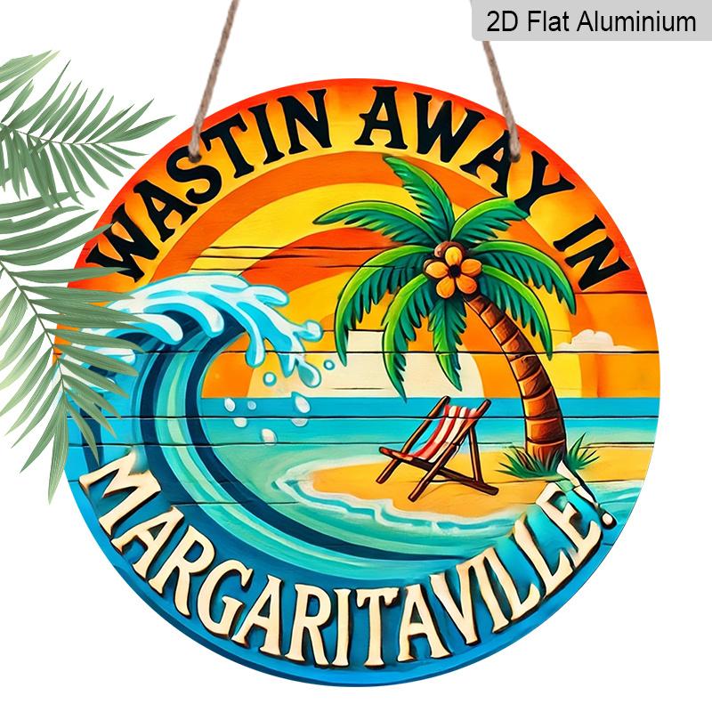 2D Flat - Vintage Decorative Signs And Plaques Featuring The Phrase Waste of Time in Margaritaville , Made from Metallic Aluminum with a 2D Graphic 1pc
2D Flat - Vintage Decorative Signs And Plaques Featuring The Phrase Waste of Time in Margaritaville , Made from Metallic Aluminum with a 2D Graphic 1pc