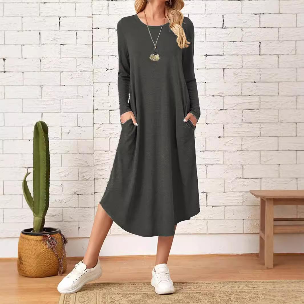 Women s Long Sleeve Round Neck Mid-length Curved Hem Elegant Dress XXL темно-сірий колір
Women s Long Sleeve Round Neck Mid-length Curved Hem Elegant Dress XXL темно-сірий колір