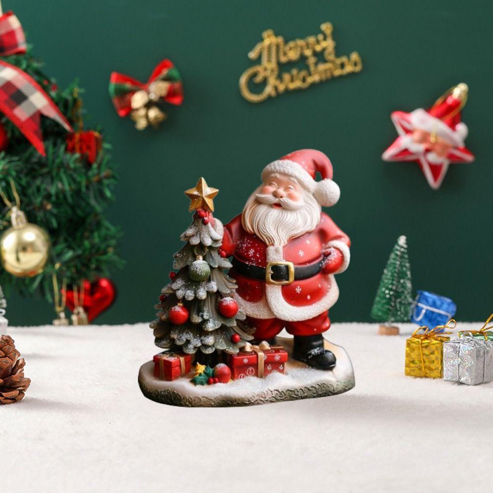 Resin Christmas Tree Santa Claus Figurines Cute Merry Christmas Decorations Children Gifts
Resin Christmas Tree Santa Claus Figurines Cute Merry Christmas Decorations Children Gifts