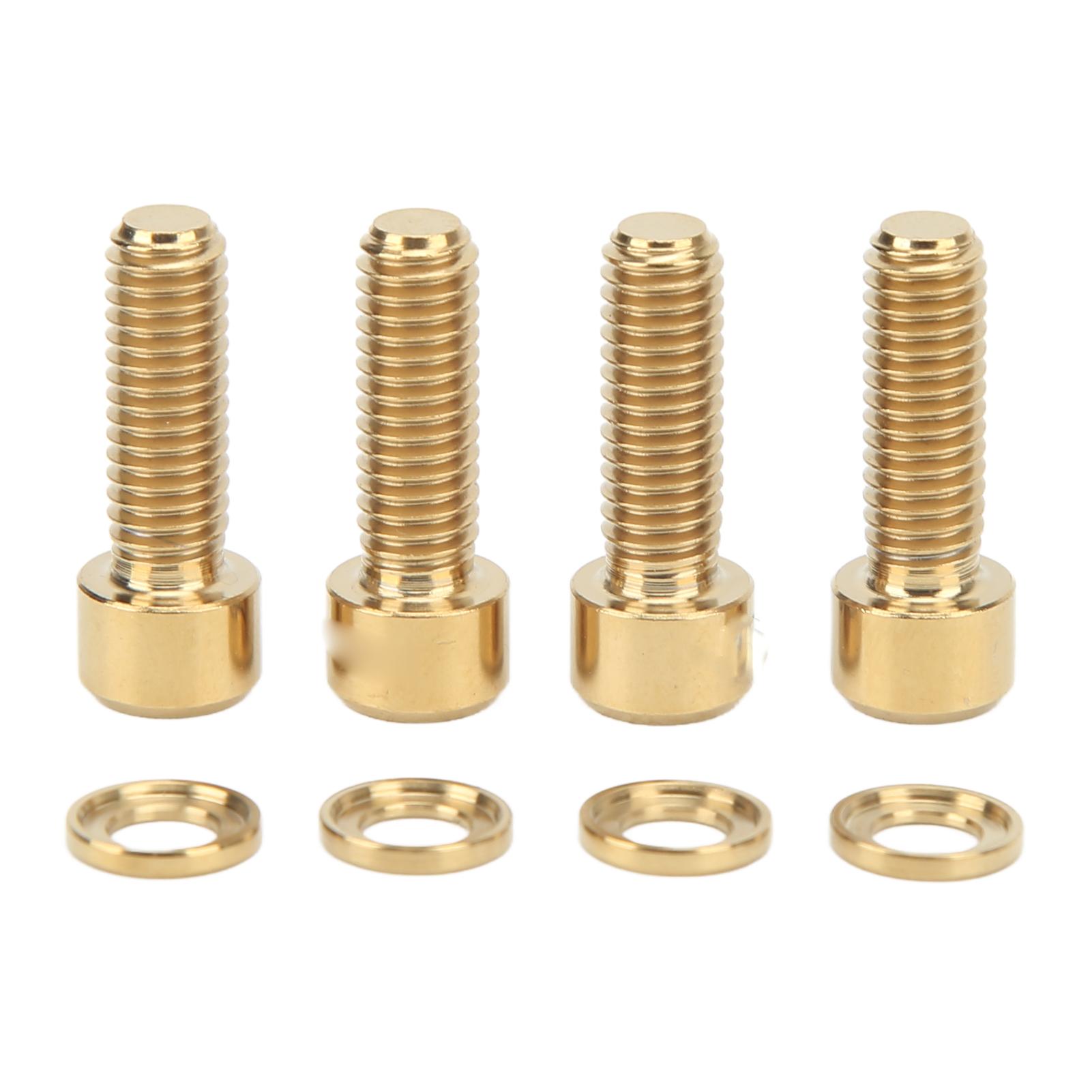 4 Sets Disk Brake Screw Washers Set M6 18mm Firm Connection Rustproof Light Ti Alloy Disk Brake Fixing Screw Set Gold
4 Sets Disk Brake Screw Washers Set M6 18mm Firm Connection Rustproof Light Ti Alloy Disk Brake Fixing Screw Set Gold