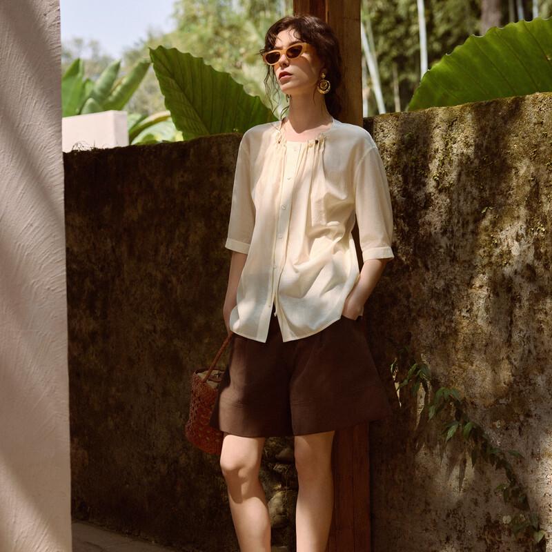 ELLE Women s French Acetate Drawstring Blouse M
ELLE Women s French Acetate Drawstring Blouse M