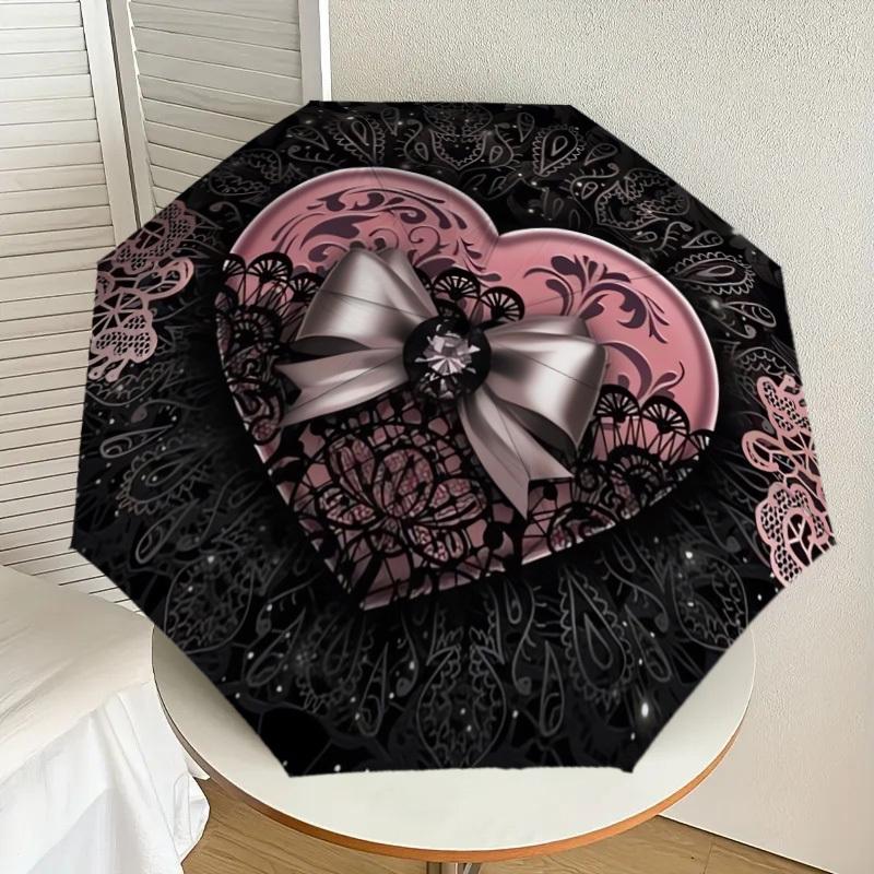 1pc Pink Heart with Bow on Black Lace Background Umbrella with Plastic Handle,Suitable for All Seasons Home Travel Outdoor UmbrellaDD1729
1pc Pink Heart with Bow on Black Lace Background Umbrella with Plastic Handle,Suitable for All Seasons Home Travel Outdoor UmbrellaDD1729