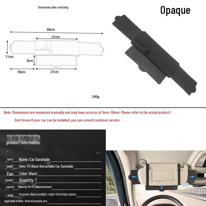Universal Anti-Glare Sun Visor and Heat Shield for Cars
Universal Anti-Glare Sun Visor and Heat Shield for Cars