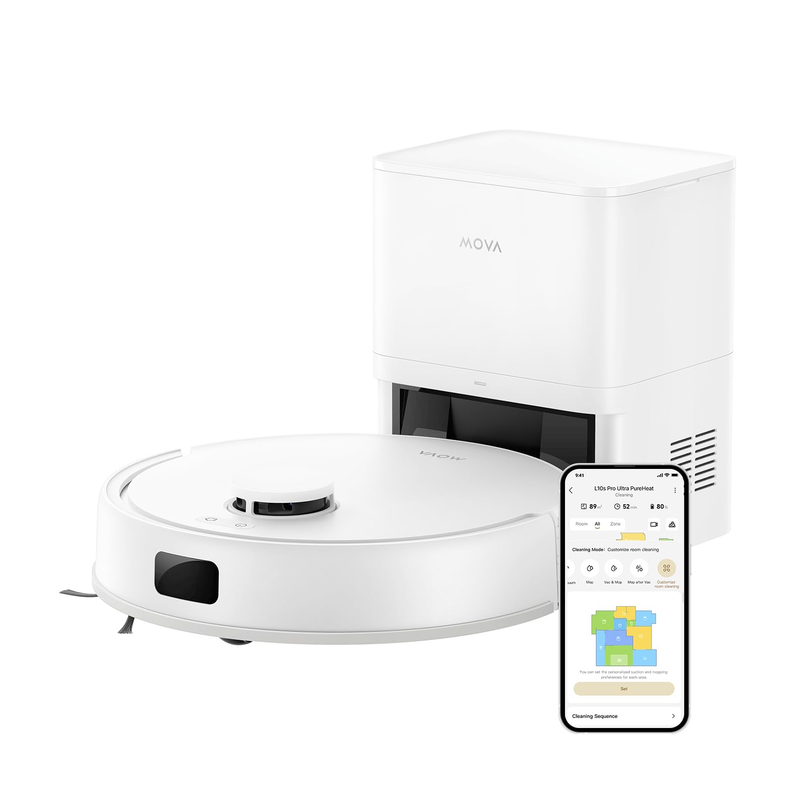Новый робот-пылесос Dream MOVA E20 Plus Компактный Совместим с функцией протирания водой Мощное всасывание 5000 Па 90-дневный автоматический сбор мусора LDS лазер
Новый робот-пылесос Dream MOVA E20 Plus Компактный Совместим с функцией протирания водой Мощное всасывание 5000 Па 90-дневный автоматический сбор мусора LDS лазер