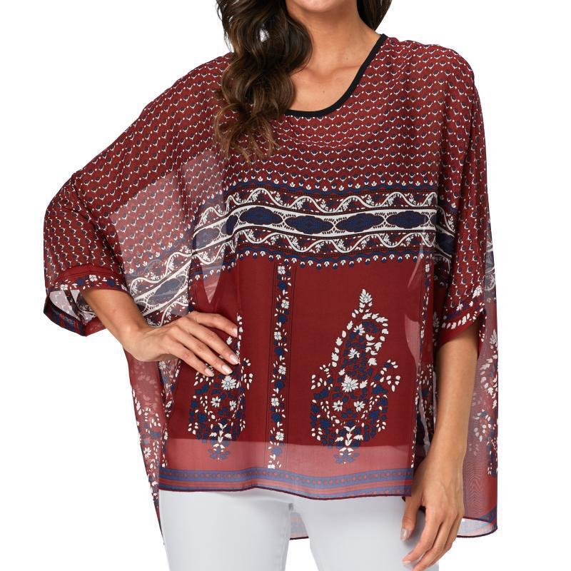 Свободные цветочные шифоновые туники блузки для женщин летучая мышь летние рубашки в стиле бохо пляжные накидки One Size
Свободные цветочные шифоновые туники блузки для женщин летучая мышь летние рубашки в стиле бохо пляжные накидки One Size