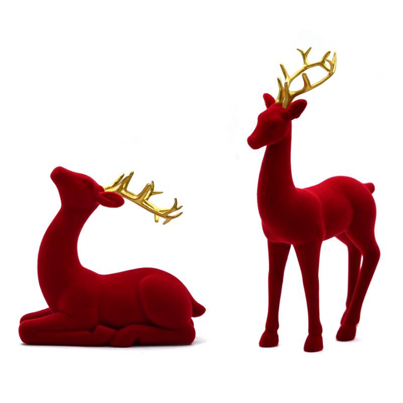 Red Velvet Deer Ornaments - Set of 2 for Festive Christmas Decor
Red Velvet Deer Ornaments - Set of 2 for Festive Christmas Decor