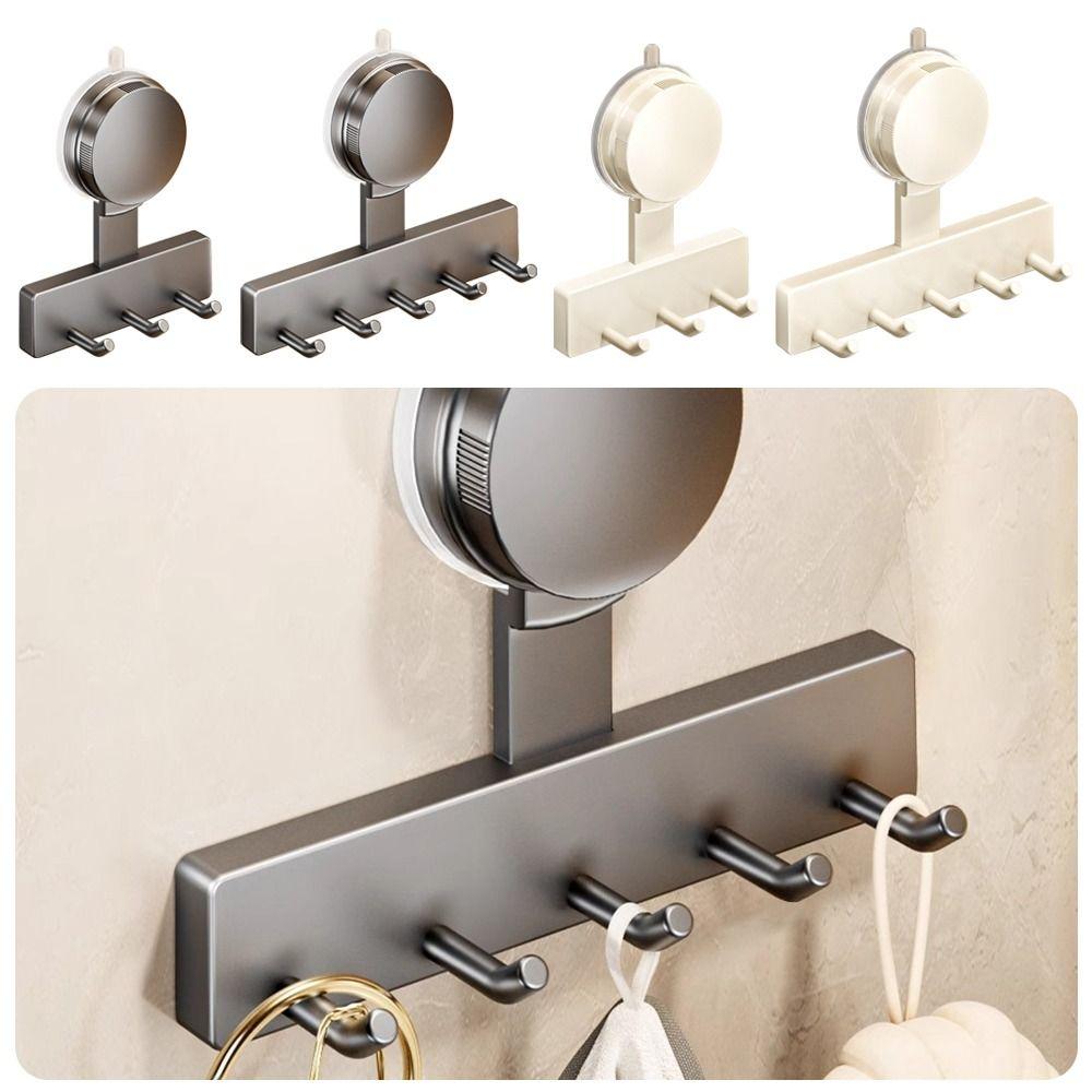With 3/5 Hooks Traceless Sucker Hook Universal Wall Hook Behind Door Robe Hook For Coat Towel Milk White 3 Hooks
With 3/5 Hooks Traceless Sucker Hook Universal Wall Hook Behind Door Robe Hook For Coat Towel Milk White 3 Hooks