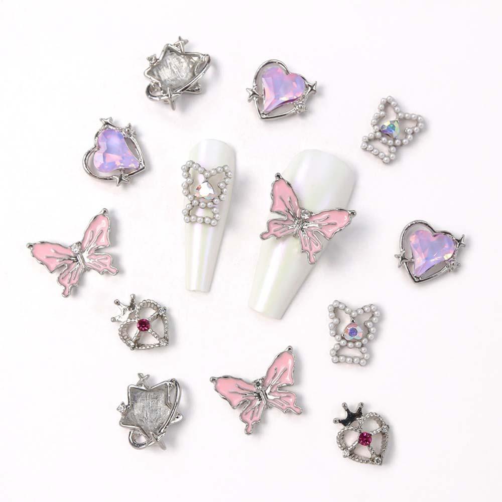 5Pcs/set Nail Supplies Butterfly Nail Rhinestones Aurora Heart Nail Decorations Nail Salon
5Pcs/set Nail Supplies Butterfly Nail Rhinestones Aurora Heart Nail Decorations Nail Salon