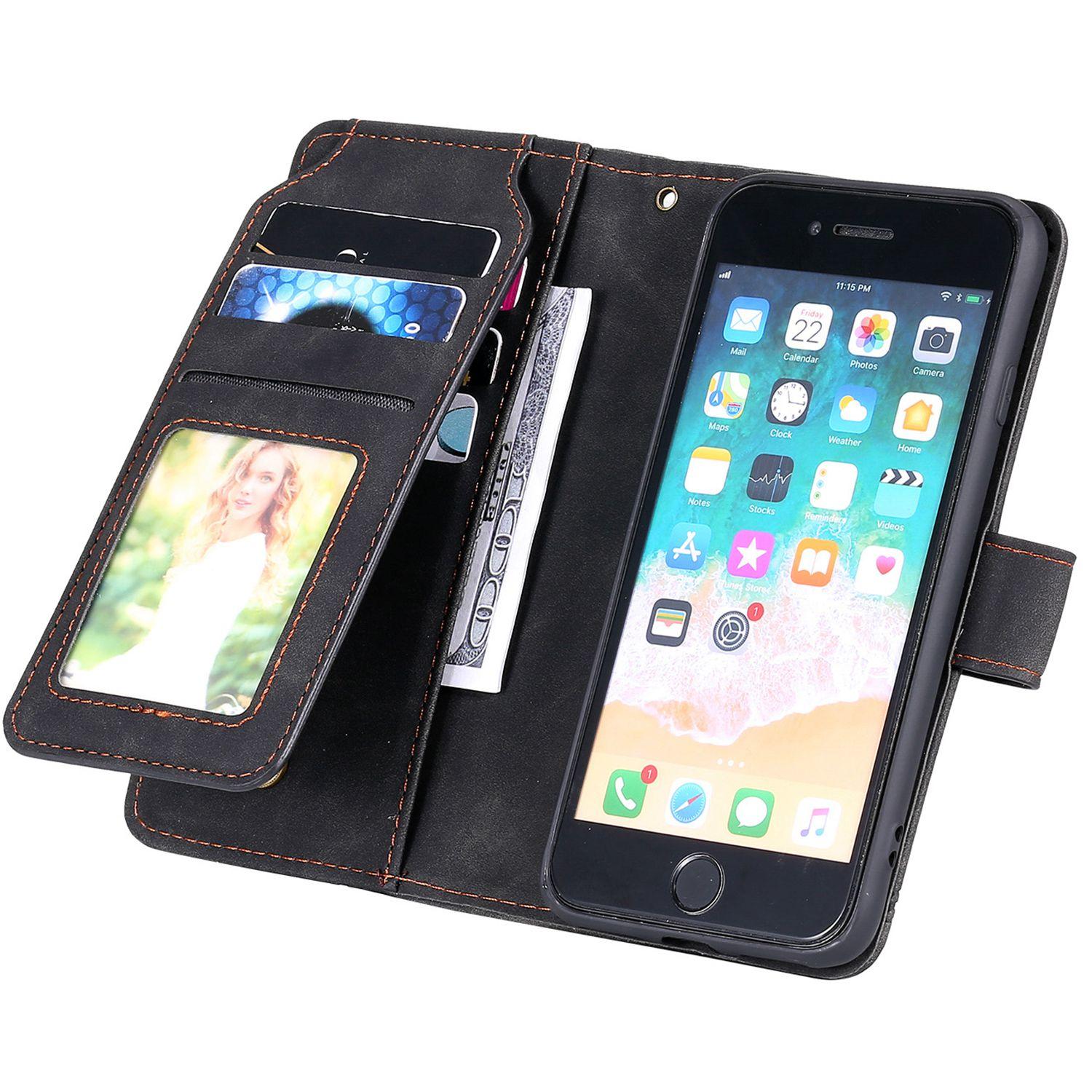 For iPhone 7/8/SE (2020)/SE (2022) Imprinted PU Leather Stand Cover with Multiple Card Slots and Cash Pocket Anti-fall Protection Case Black
For iPhone 7/8/SE (2020)/SE (2022) Imprinted PU Leather Stand Cover with Multiple Card Slots and Cash Pocket Anti-fall Protection Case Black