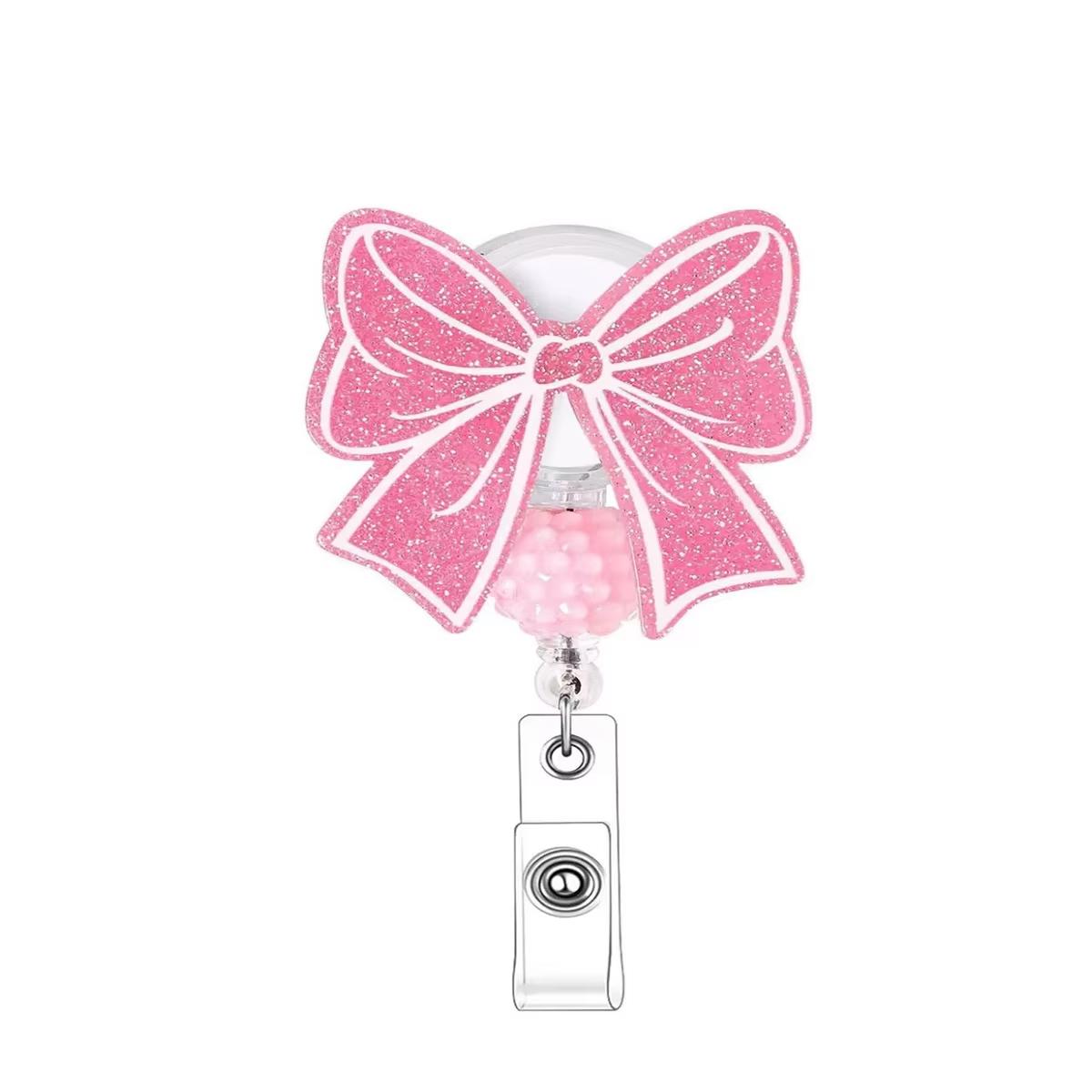 Id Badge Holder Abs Alligator Clip Badge Holder Pink Bow Badge Reel Retractable For Id Display Workplace
Id Badge Holder Abs Alligator Clip Badge Holder Pink Bow Badge Reel Retractable For Id Display Workplace