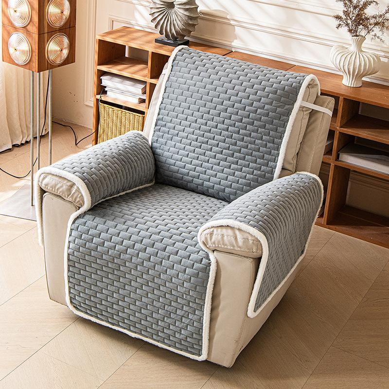 Thick Plush Recliner Sofa Cover 1 Seater Plaid Pattern Armchair Slipcovers Washable Relax Recliner Chair Protector Home Decor сірий
Thick Plush Recliner Sofa Cover 1 Seater Plaid Pattern Armchair Slipcovers Washable Relax Recliner Chair Protector Home Decor сірий