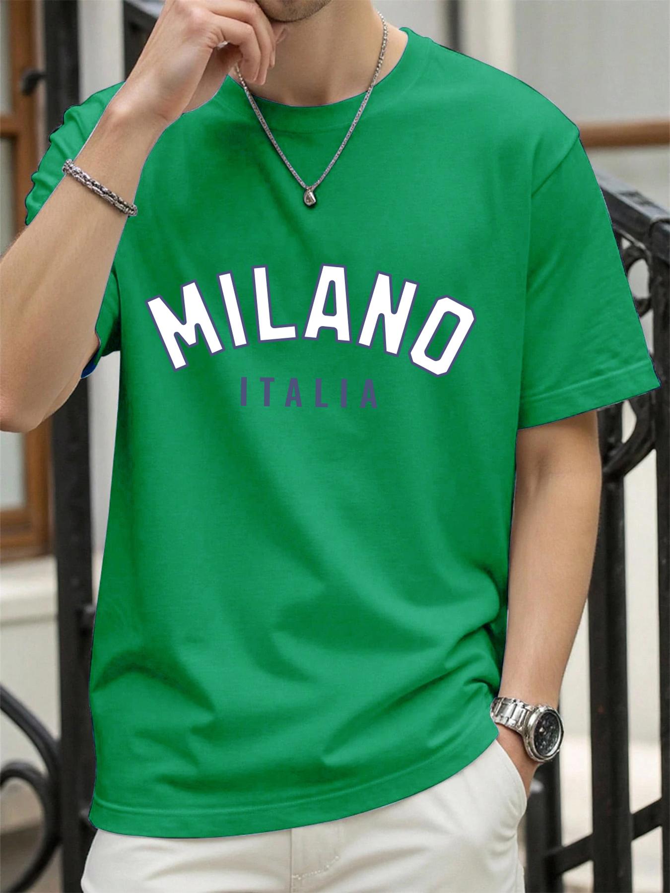 Milano Italia Letter Printing Retro TShirt Mens Loose Cotton Tee Shirts Trendy Summer Clothing Unisex AllMatch Streetwear 4XL
Milano Italia Letter Printing Retro TShirt Mens Loose Cotton Tee Shirts Trendy Summer Clothing Unisex AllMatch Streetwear 4XL
