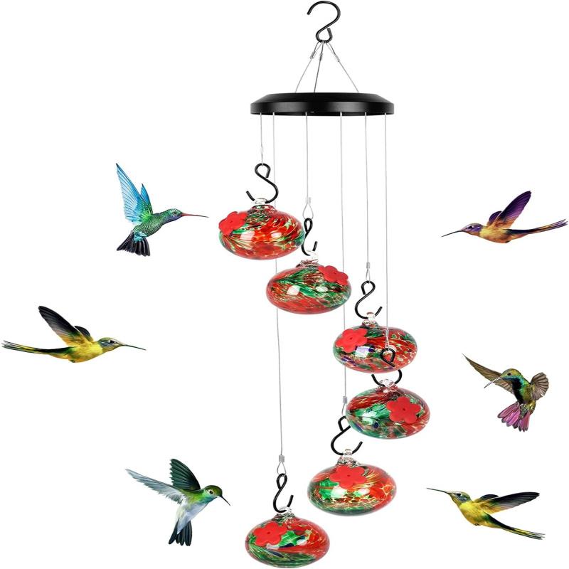 Hanging Hummingbird Feeder, Outdoor Bird Feeder Pendant With 6 Feeder Balls, Flower Shape Feeding
Hanging Hummingbird Feeder, Outdoor Bird Feeder Pendant With 6 Feeder Balls, Flower Shape Feeding