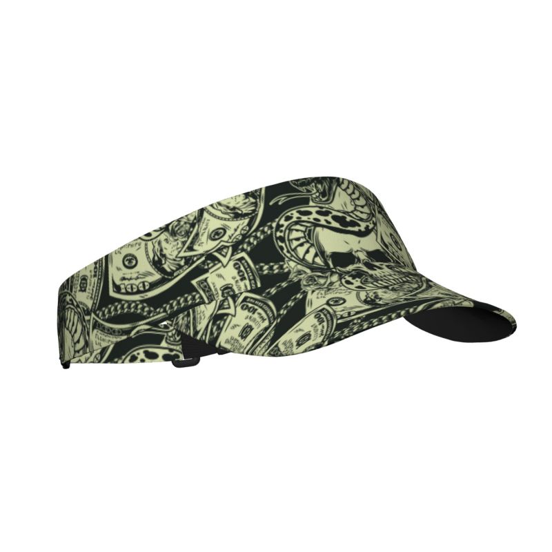 Roses and Skull Dollars Structured Brim Quick Dry Sun Visor Hat Lightweight Sun Protection Sports Visor for Tennis Men Women
Roses and Skull Dollars Structured Brim Quick Dry Sun Visor Hat Lightweight Sun Protection Sports Visor for Tennis Men Women