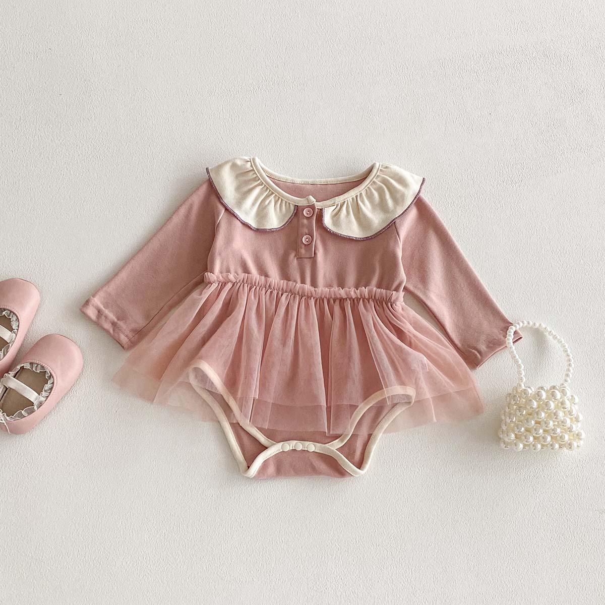 New Autumn Baby Girls Long Sleeve Romper with Peter Pan Collar Mesh Bodysuit 66 cm
New Autumn Baby Girls Long Sleeve Romper with Peter Pan Collar Mesh Bodysuit 66 cm