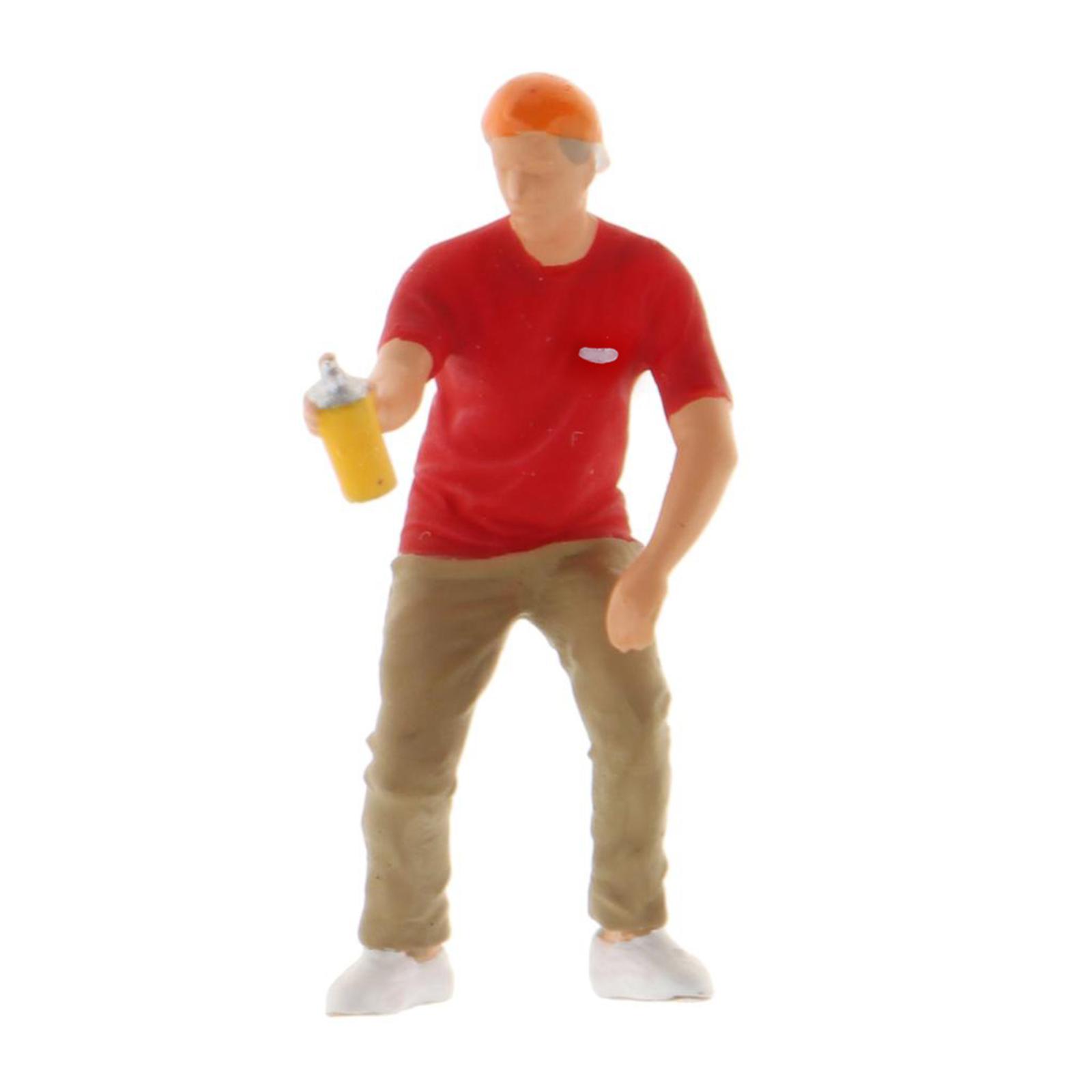 1/87 Diorama Graffiti Figure Characters Resin People Train Layout Unique and Colorful Painted Standing
1/87 Diorama Graffiti Figure Characters Resin People Train Layout Unique and Colorful Painted Standing