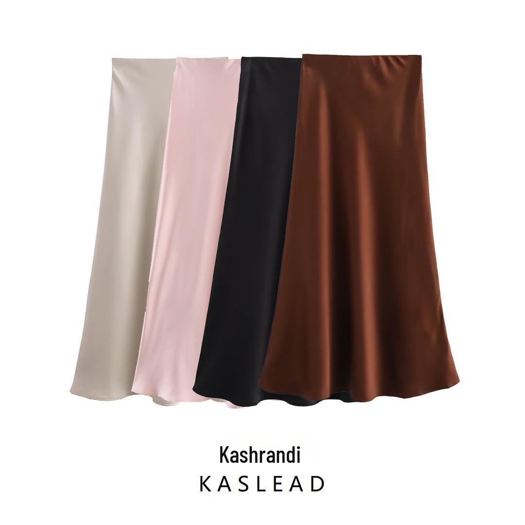 2024 Spring Women s European & American Style Fashion Satin 45-Degree Bias Cut Elastic Waist Midi Skirt Large кавовий
2024 Spring Women s European & American Style Fashion Satin 45-Degree Bias Cut Elastic Waist Midi Skirt Large кавовий