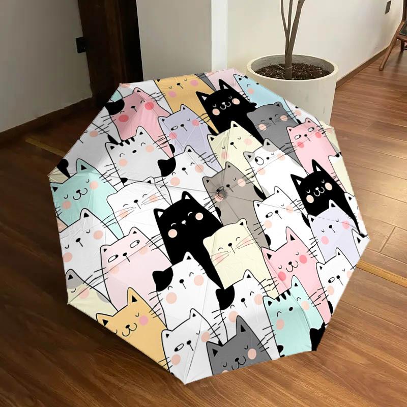 1pc Cat Print Automatic Umbrella Durable Iron Frame & Plastic Handle, Gift for Men & Women, Sturdy Construction yy250905161
1pc Cat Print Automatic Umbrella Durable Iron Frame & Plastic Handle, Gift for Men & Women, Sturdy Construction yy250905161