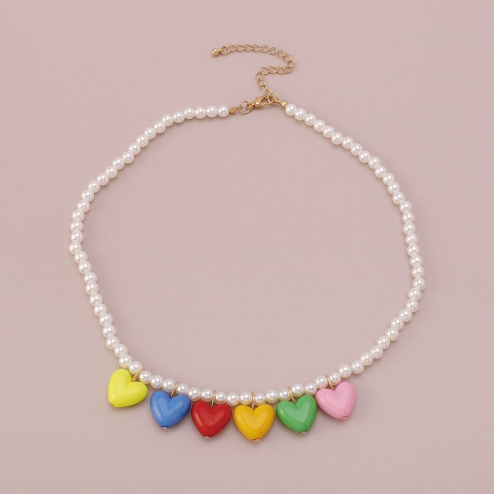 Y2k Love Beaded Necklace Charm Pearl Collarbone Chain Fashion Rainbow Necklace Women Girl Love
Y2k Love Beaded Necklace Charm Pearl Collarbone Chain Fashion Rainbow Necklace Women Girl Love