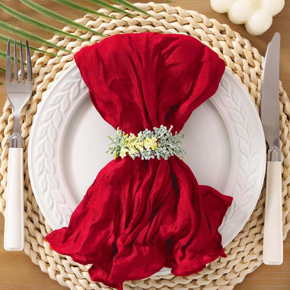 Party Supply Table Decoration Gauze Napkin Soft Reusable Cotton Napkin Retro Thin Placemats Wedding червоний
Party Supply Table Decoration Gauze Napkin Soft Reusable Cotton Napkin Retro Thin Placemats Wedding червоний