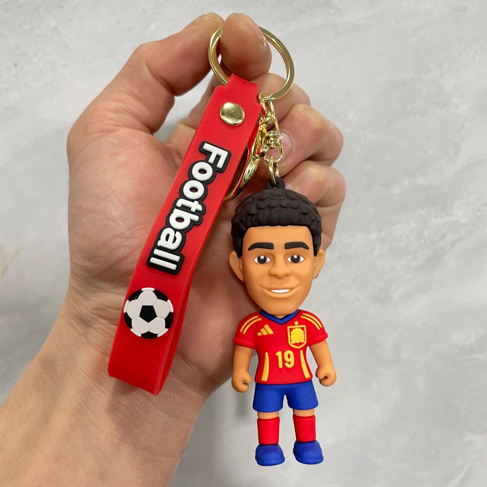 Football Keychain Cartoon Character Bag Pendant Soccer Player Figure Soft PVC Material Durable Key Ring Accessory for Backpack Purse One Size
Football Keychain Cartoon Character Bag Pendant Soccer Player Figure Soft PVC Material Durable Key Ring Accessory for Backpack Purse One Size