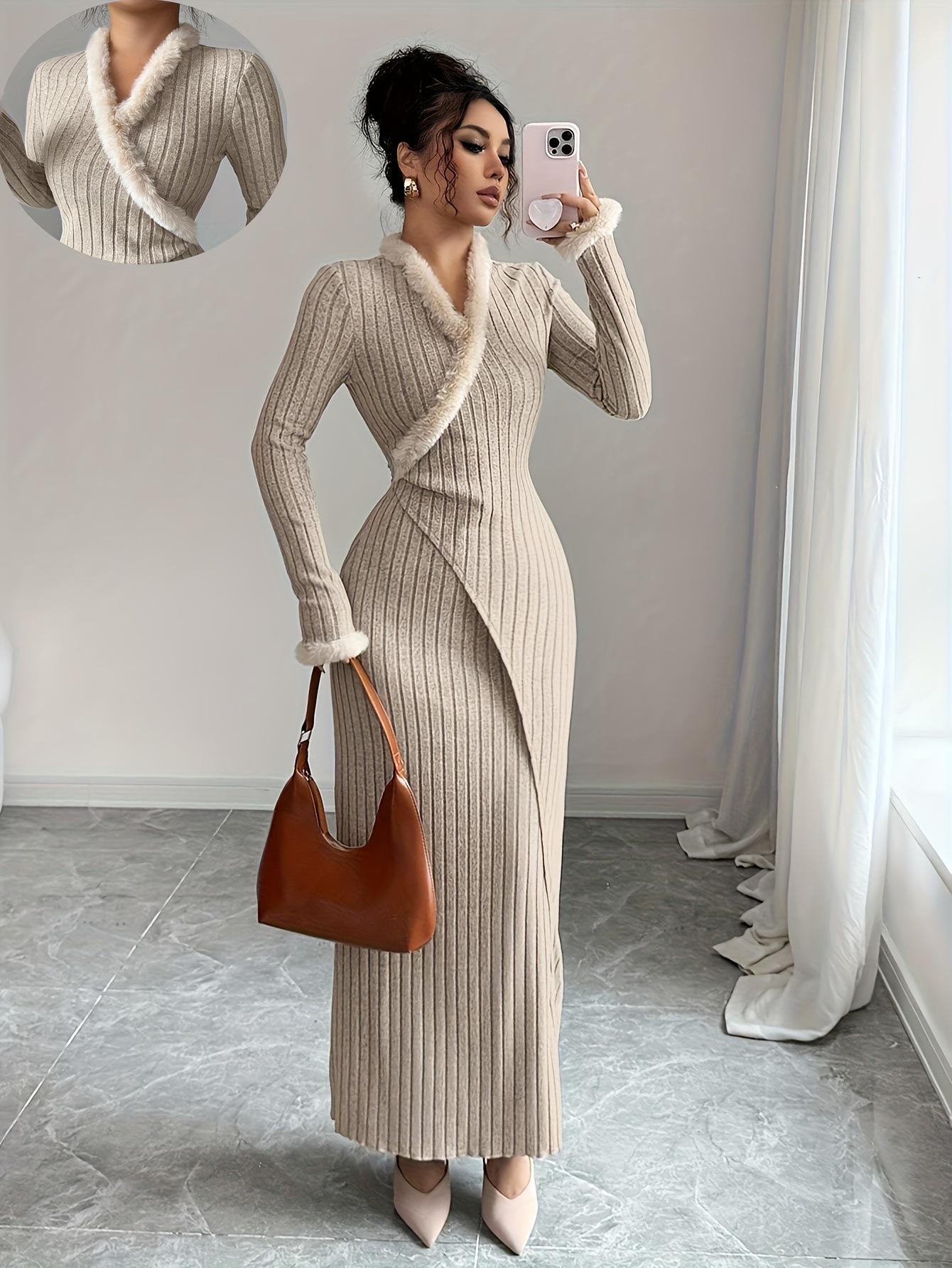 European and American high-end hairy edge knitted dress women s long pit strip sweater skirt inside and outside wear one-step skirt XXL хакі
European and American high-end hairy edge knitted dress women s long pit strip sweater skirt inside and outside wear one-step skirt XXL хакі