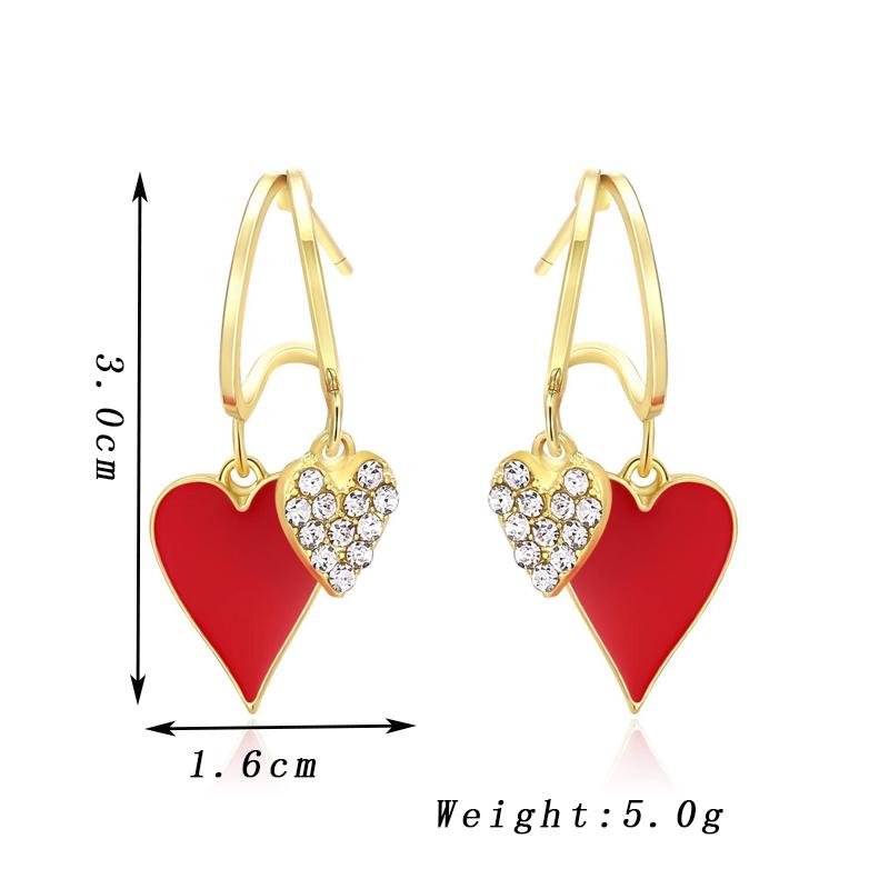 Romantic Double Heart Drop Earrings for Women Sweet Rhinestones Enamel Oil Geometry Dangle Earrings Wedding Party Zircon Gift
Romantic Double Heart Drop Earrings for Women Sweet Rhinestones Enamel Oil Geometry Dangle Earrings Wedding Party Zircon Gift