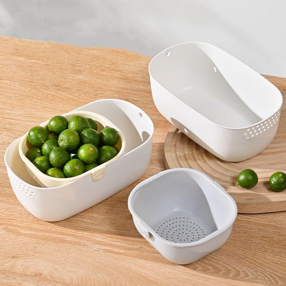 Thickened Double-Layer Fruit Drain Basket Drainable Dried Fruit Box Fruit Plate for Home бежевий/білий
Thickened Double-Layer Fruit Drain Basket Drainable Dried Fruit Box Fruit Plate for Home бежевий/білий
