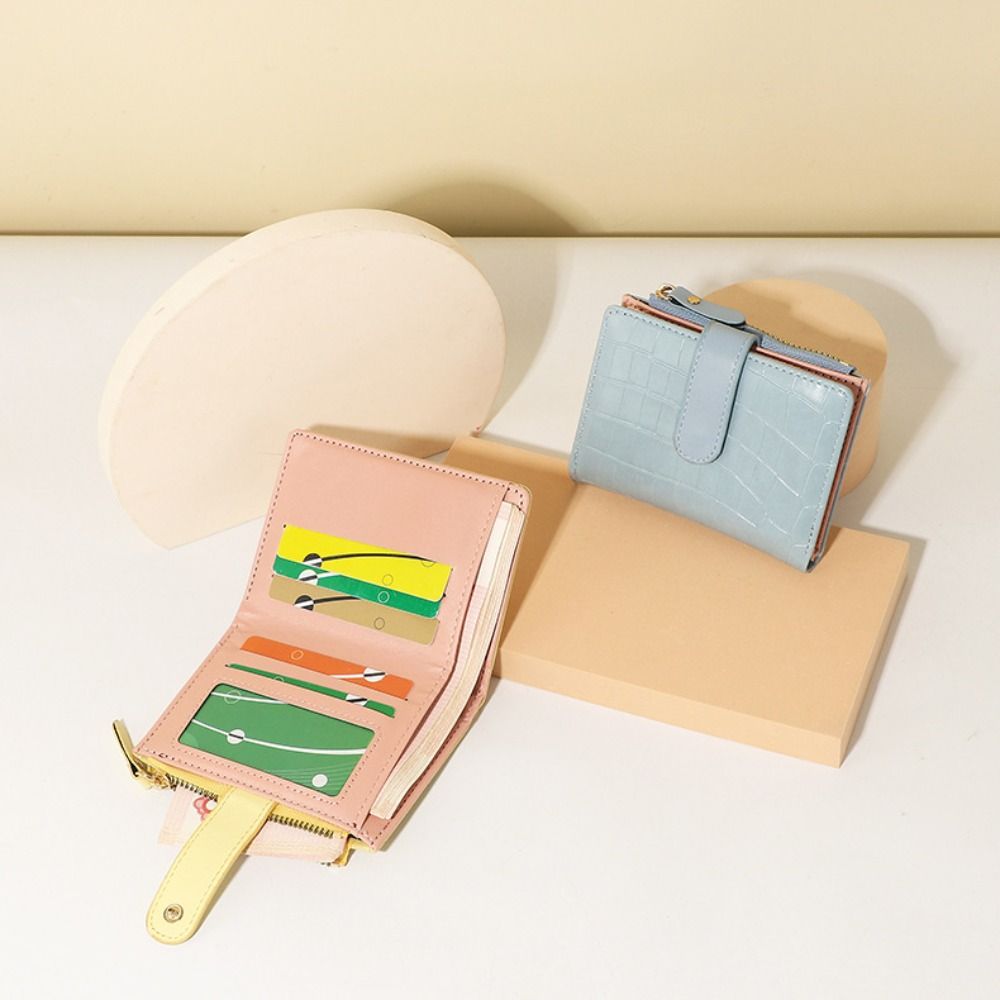 2 Folds Women s Wallet PU Leather Small Card Bag Practical Zipper Coin Purse Business рожевий
2 Folds Women s Wallet PU Leather Small Card Bag Practical Zipper Coin Purse Business рожевий