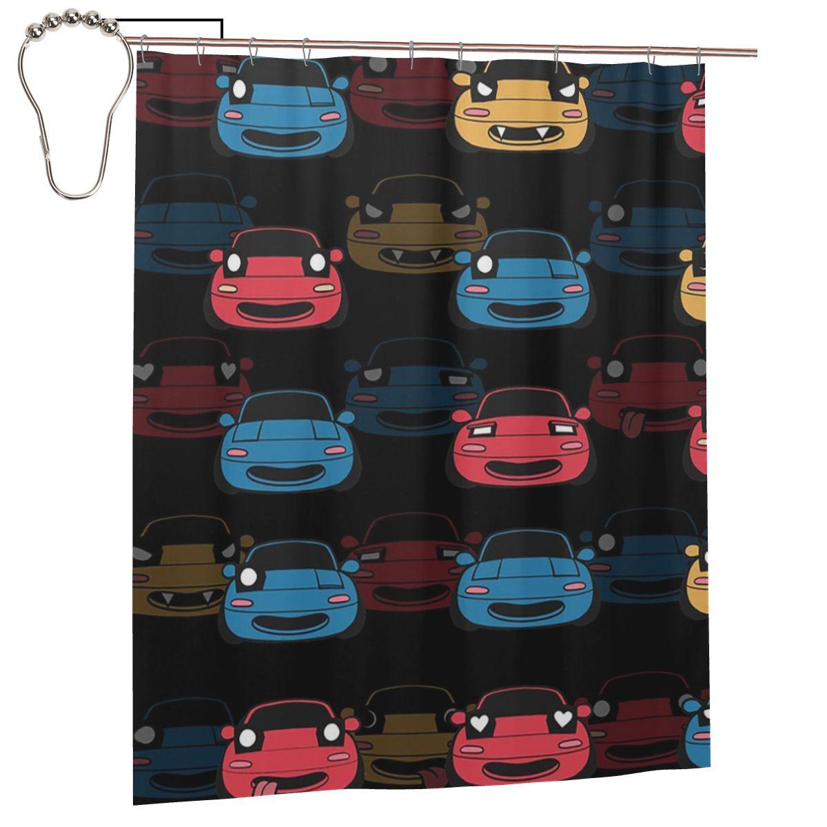 Cute Miata Face Shower Curtain Bathroom Polyester Waterproof Bath Curtains with Hooks 152x183 cm
Cute Miata Face Shower Curtain Bathroom Polyester Waterproof Bath Curtains with Hooks 152x183 cm