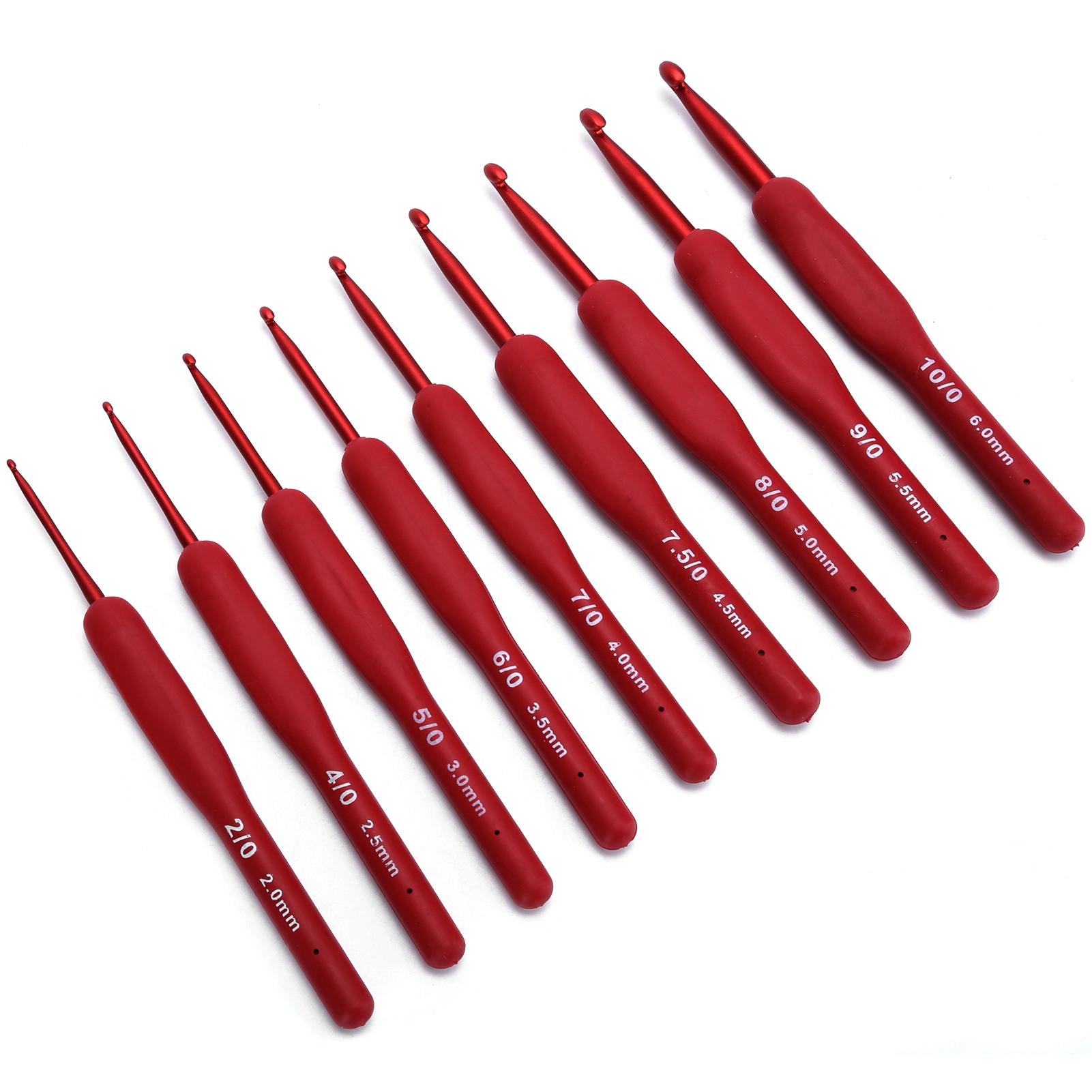 9Pcs Ergonomic Crochet Hook Sweater Sewing Thread Red Handle Craft Accessories Knitting Tools
9Pcs Ergonomic Crochet Hook Sweater Sewing Thread Red Handle Craft Accessories Knitting Tools