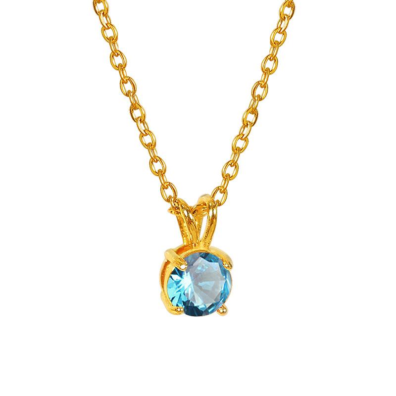 OL style elegant natural gemstone zircon pendant necklace design sense plated 18K necklace commuting must
OL style elegant natural gemstone zircon pendant necklace design sense plated 18K necklace commuting must