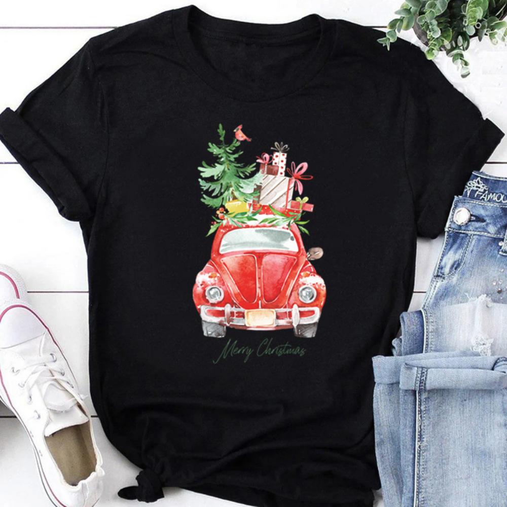 Christmas Tshirt Women Merry Xmas Tree Print Loose T Short Sleeve Daily Streetwear 90s Aesthetic Lucky Deer Top S
Christmas Tshirt Women Merry Xmas Tree Print Loose T Short Sleeve Daily Streetwear 90s Aesthetic Lucky Deer Top S