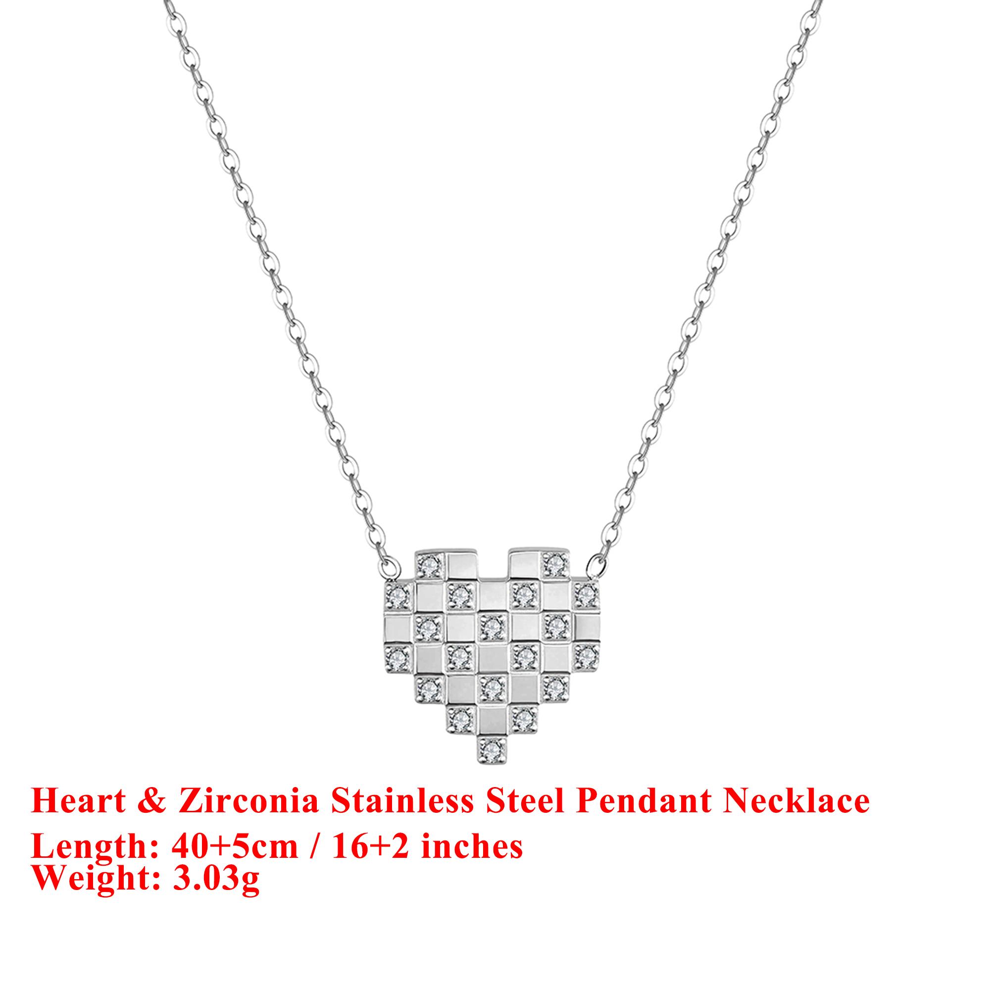 EFFIE QUEEN Stainless Steel 18k Gold Zirconia & Heart Style Pendant Necklace Romantic Jewelry for Women Valentine s Gift STKN03 срібний
EFFIE QUEEN Stainless Steel 18k Gold Zirconia & Heart Style Pendant Necklace Romantic Jewelry for Women Valentine s Gift STKN03 срібний