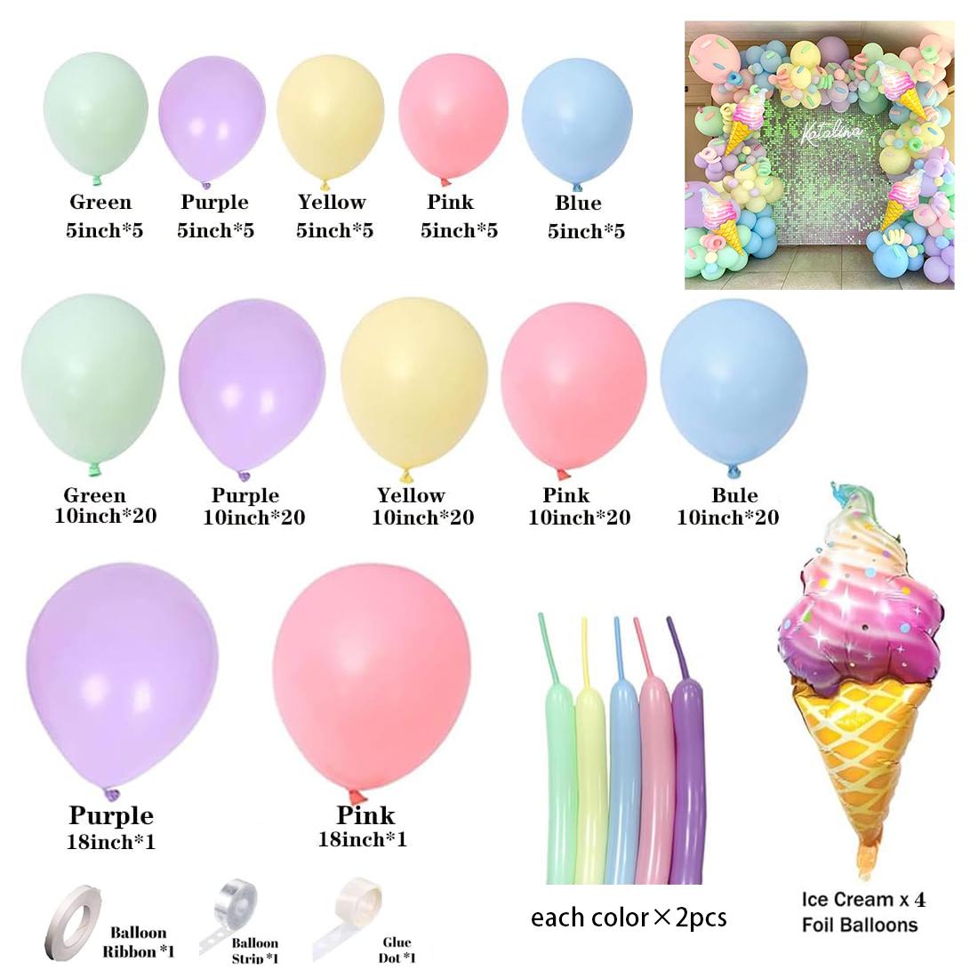 Pink colored balloon arch wreath set, cute ice cream themed macaron balloon set for birthday party shower party decoration Other
Pink colored balloon arch wreath set, cute ice cream themed macaron balloon set for birthday party shower party decoration Other